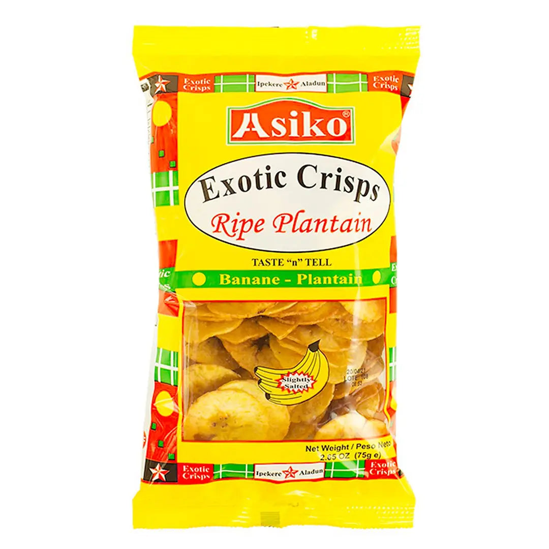 Asiko Exotic Ripe Plantain Chips Slighly Salted